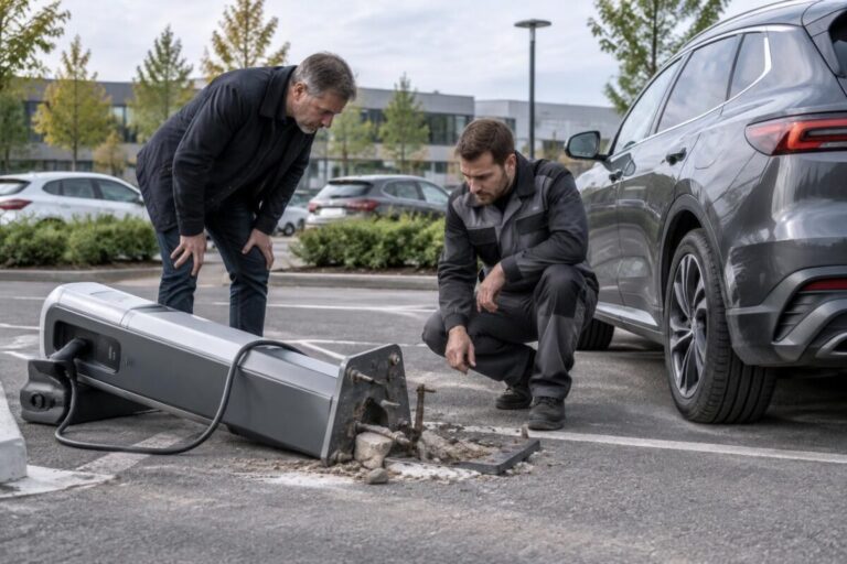 borne de recharge en panne ou endommagée : découvrez qui doit payer l’entretien et les réparations, selon le propriétaire et la situation.